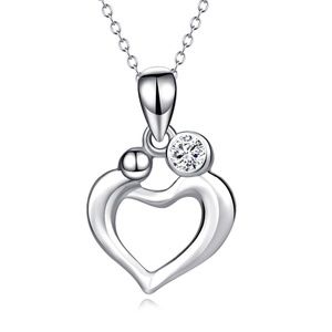 Sterling silver heart & pearl pendant BRAND NEW.